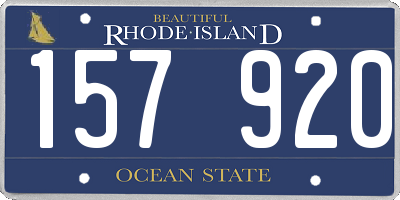 RI license plate 157920