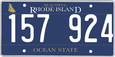 RI license plate 157924