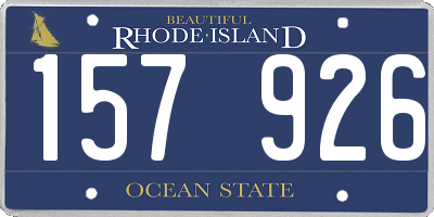 RI license plate 157926