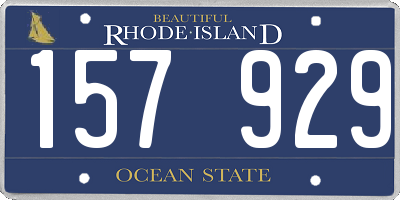RI license plate 157929