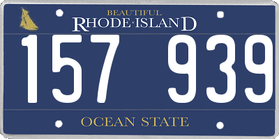 RI license plate 157939