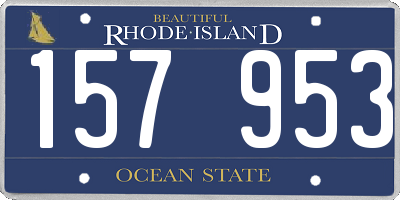 RI license plate 157953