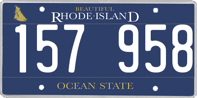RI license plate 157958