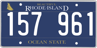 RI license plate 157961