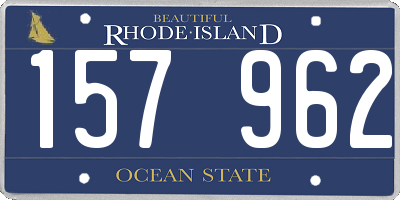 RI license plate 157962