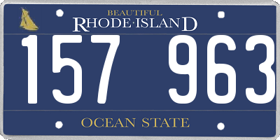RI license plate 157963