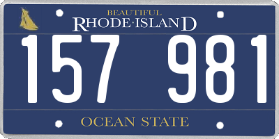 RI license plate 157981