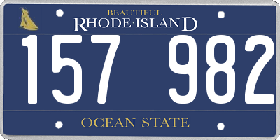 RI license plate 157982