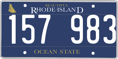 RI license plate 157983