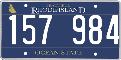 RI license plate 157984