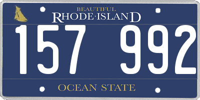 RI license plate 157992