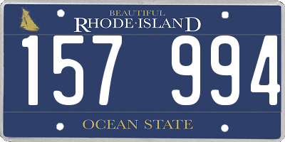 RI license plate 157994