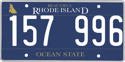 RI license plate 157996