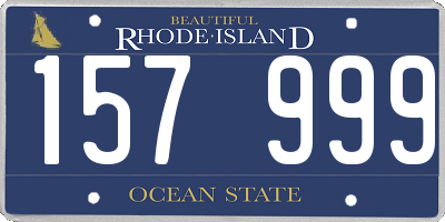 RI license plate 157999