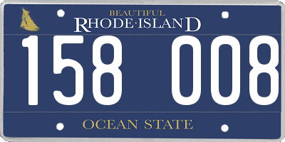 RI license plate 158008