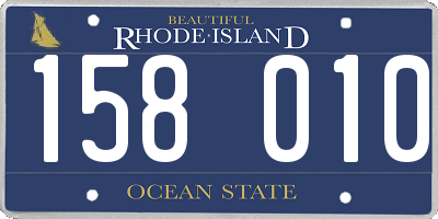 RI license plate 158010