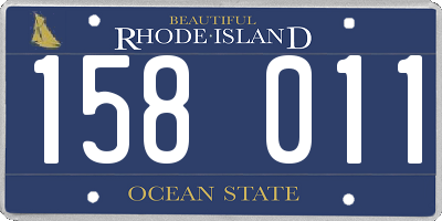 RI license plate 158011