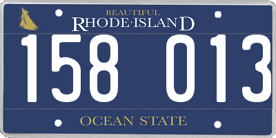 RI license plate 158013