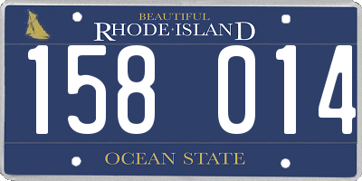 RI license plate 158014