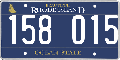 RI license plate 158015