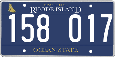 RI license plate 158017
