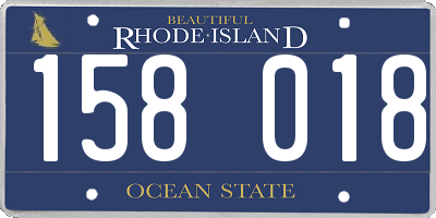 RI license plate 158018