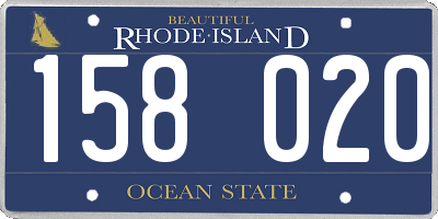 RI license plate 158020
