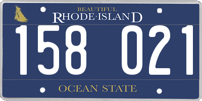 RI license plate 158021