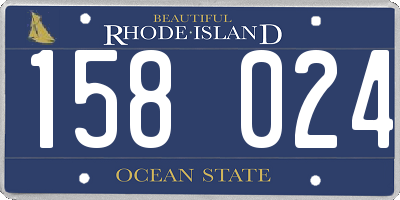 RI license plate 158024