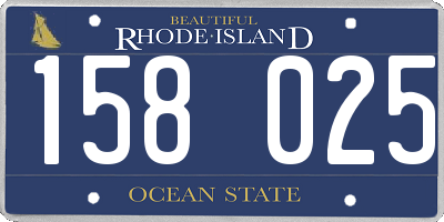 RI license plate 158025