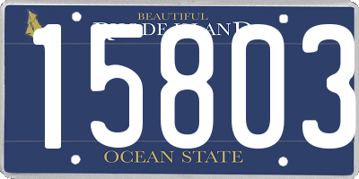 RI license plate 15803