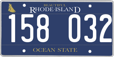 RI license plate 158032