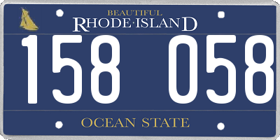 RI license plate 158058