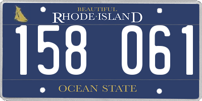 RI license plate 158061