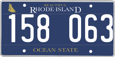 RI license plate 158063