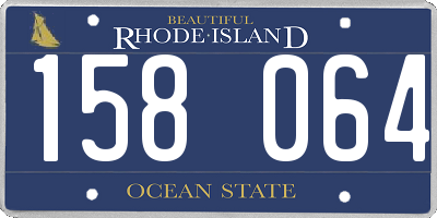 RI license plate 158064