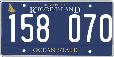 RI license plate 158070