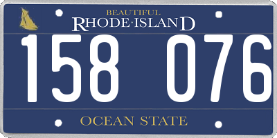 RI license plate 158076