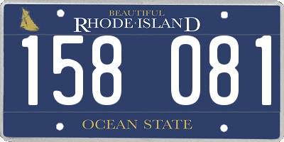 RI license plate 158081