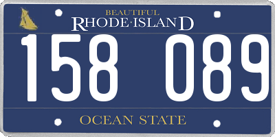 RI license plate 158089