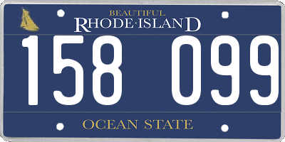 RI license plate 158099