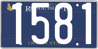 RI license plate 1581