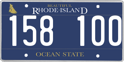 RI license plate 158100