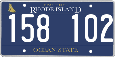 RI license plate 158102