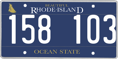 RI license plate 158103