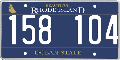 RI license plate 158104