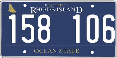 RI license plate 158106