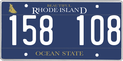 RI license plate 158108