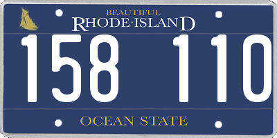 RI license plate 158110