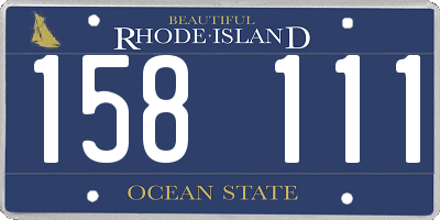 RI license plate 158111